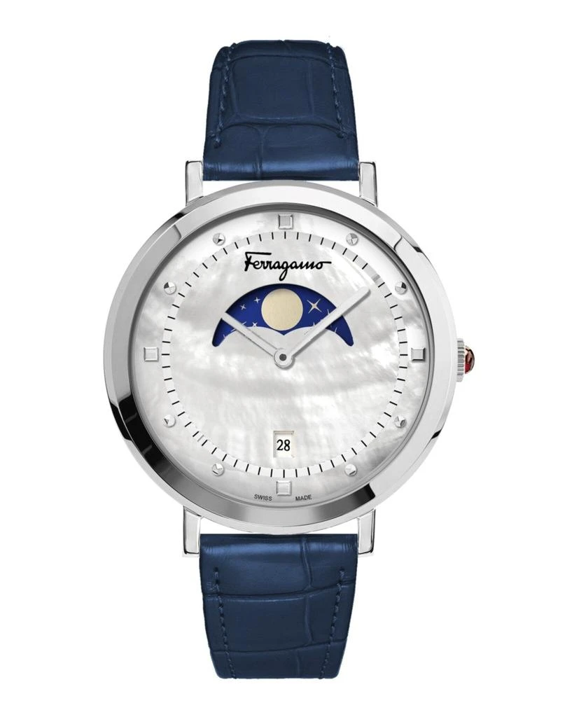 商品[国内直发] Salvatore Ferragamo|Logomania Moon  Watch,价格¥2825,第1张图片
