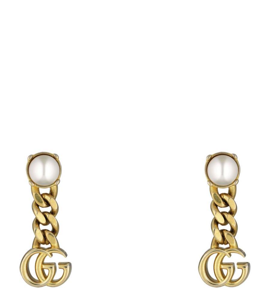 商品Gucci|Double G Earrings with Pearls,价格¥2274,第1张图片