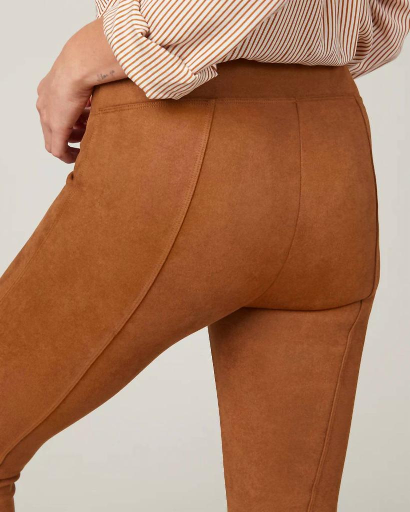 Faux Suede Leggings In Rich Caramel商品第2张图片规格展示