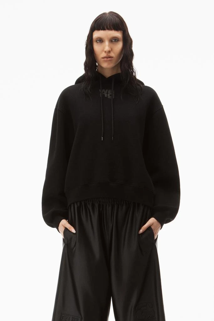 商品Alexander Wang|PUFF LOGO HOODIE IN STRUCTURED TERRY,价格¥2483,第2张图片详细描述