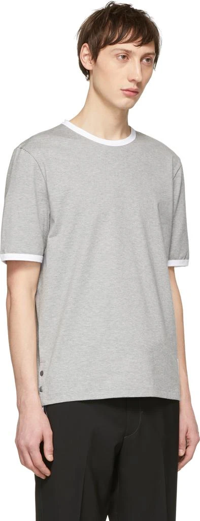商品Thom Browne|Grey Ringer T-Shirt,价格¥2423,第2张图片详细描述