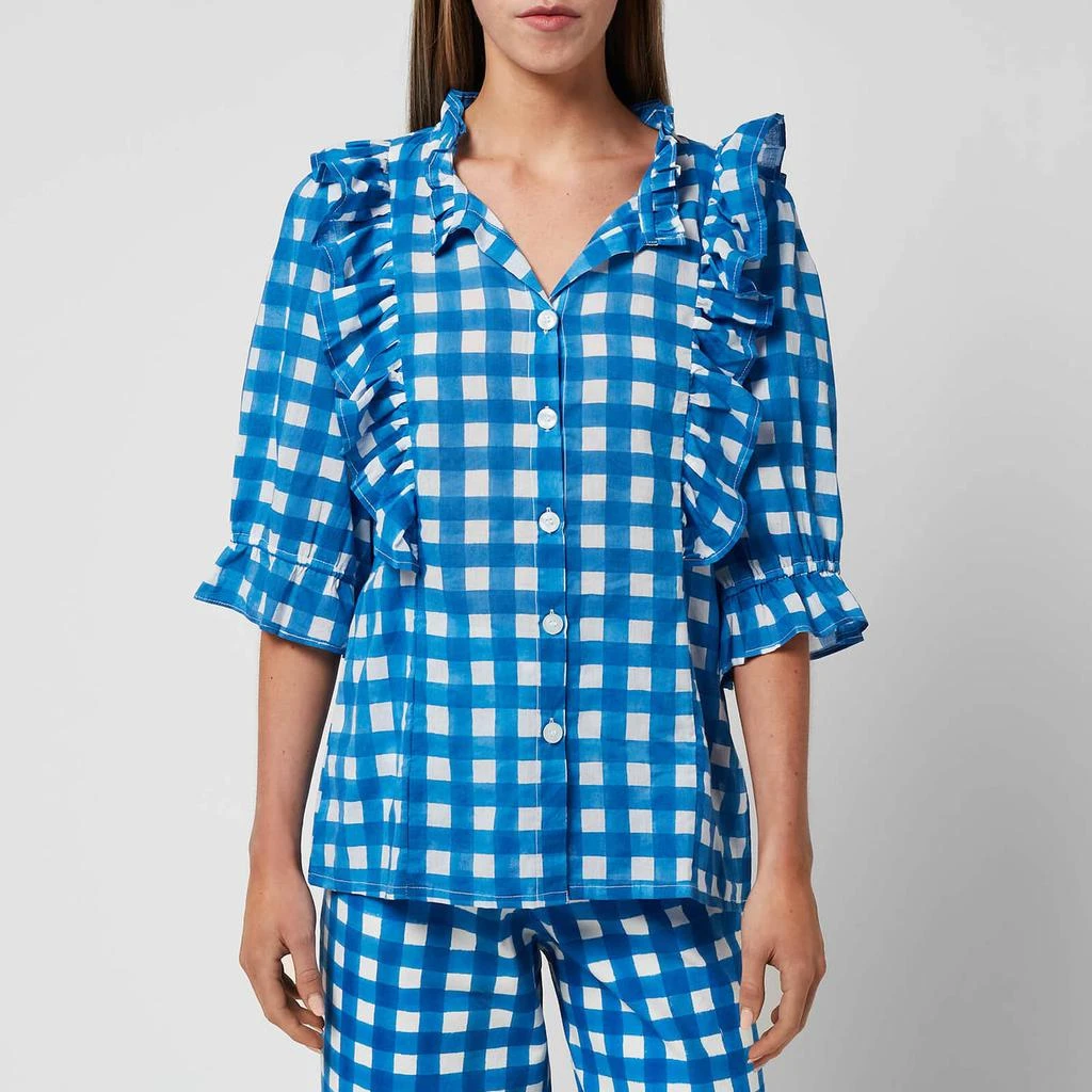 商品The Hut|SZ Blockprints Women's Hartley Top - Blue Gingham,价格¥160,第1张图片