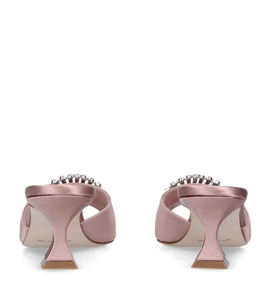商品Manolo Blahnik|Satin Embellished Laalita Mules 50,价格¥8218,第2张图片详细描述