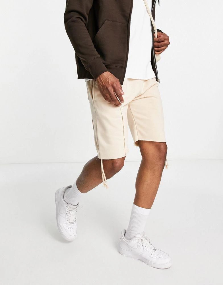 商品American Stitch|American Stitch co-ord jersey shorts in beige,价格¥244,第1张图片