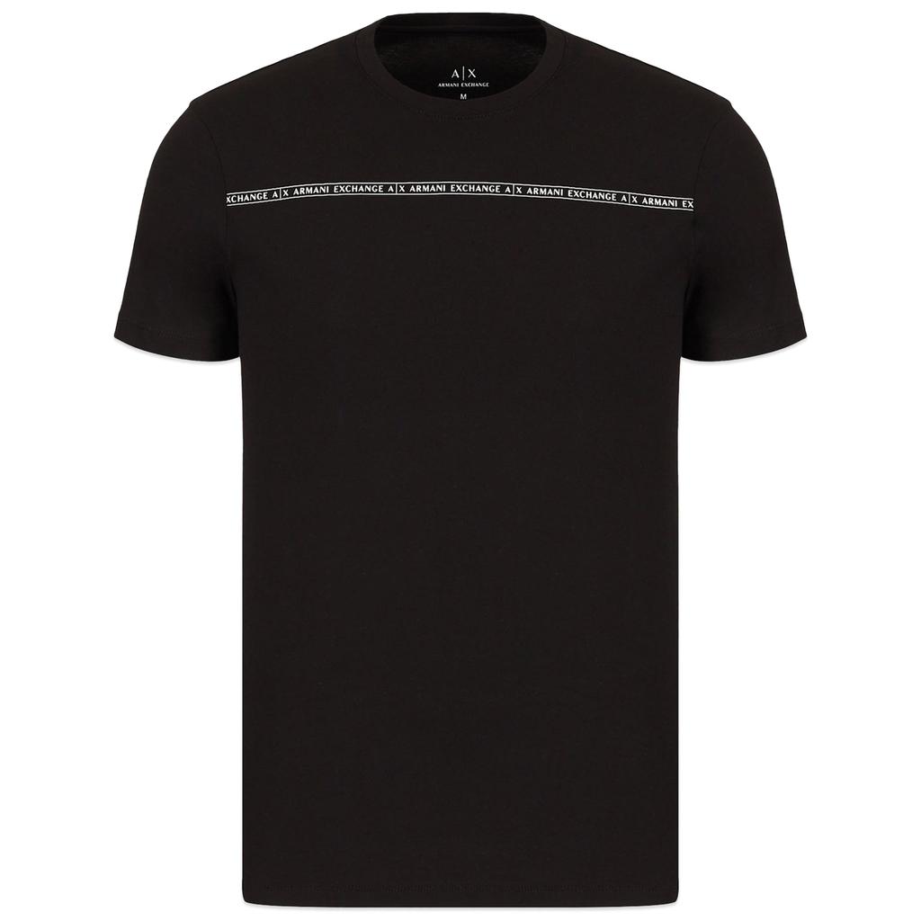 Armani Exchange Chest Band Logo T-Shirt - Black商品第1张图片规格展示