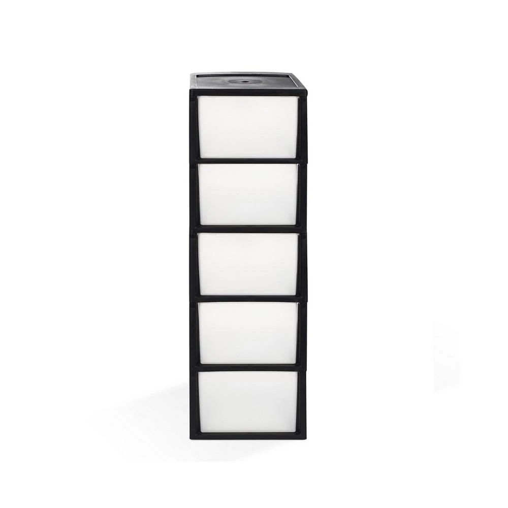 Eclypse 5-Drawer Storage Unit with Clear Drawers, Pack of 2 商品