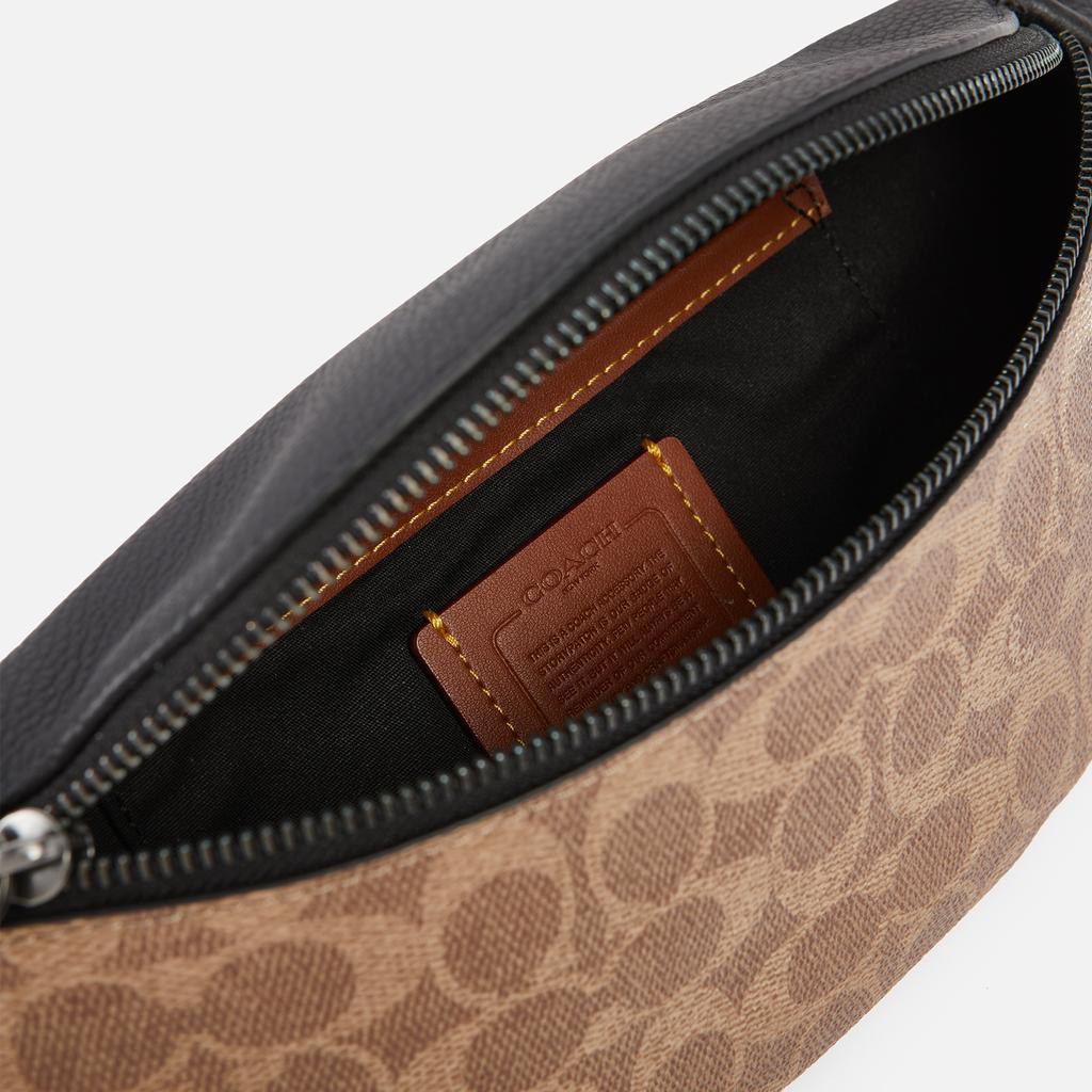 商品Coach|Coach Charter Leather-Trimmed Logo-Print Coated-Canvas Belt Bag,价格¥1678,第6张图片详细描述