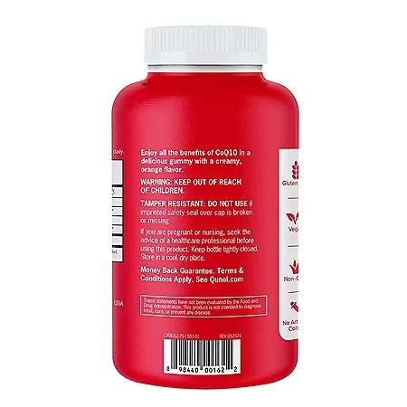 商品Qunol|Qunol CoQ10 100 mg. Gummies, Creamy Orange 175 ct.,价格¥188,第2张图片详细描述