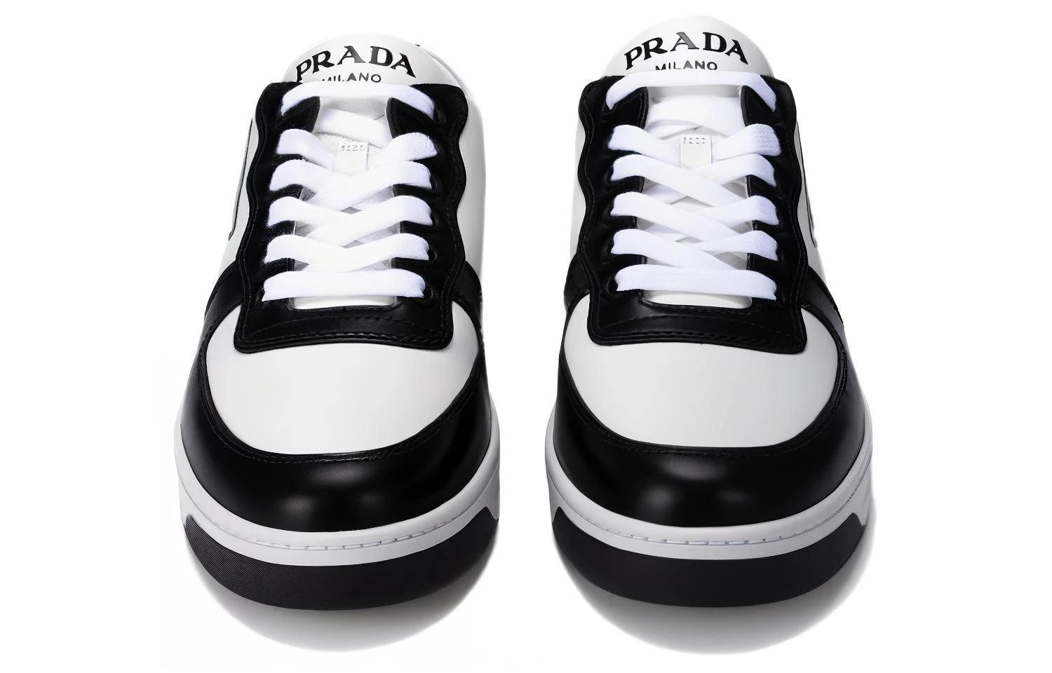 商品[国内直发] Prada|普拉达 舒适百搭 低帮 板鞋 女款 黑白色,价格¥6578,第3张图片详细描述
