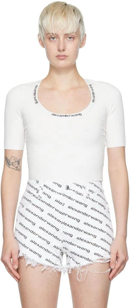 商品Alexander Wang|White Viscose T-Shirt,价格¥1144,第1张图片