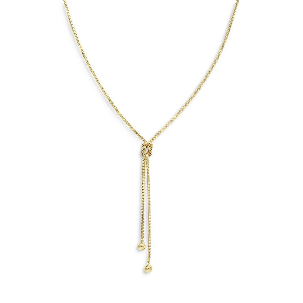 商品Alberto Amati|14K Yellow Gold Knotted Popcorn Link Lariat Necklace, 18",价格¥4160,第1张图片