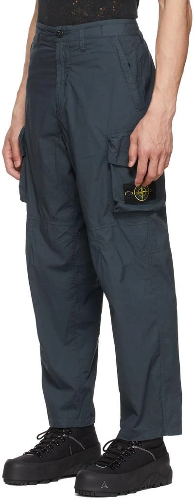 商品Stone Island|Blue Cotton Cargo Pants,价格¥1303,第4张图片详细描述