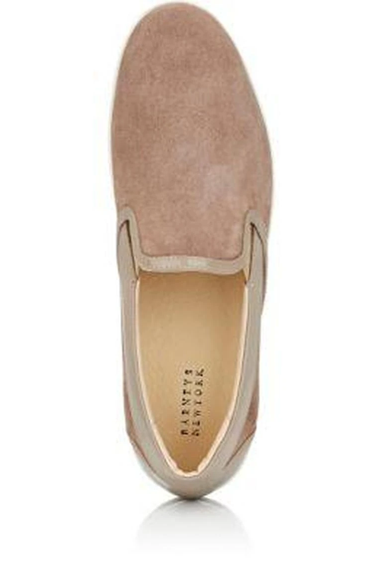 商品Barneys New York|Leather-Trimmed Slip-On Sneakers,价格¥961,第4张图片详细描述