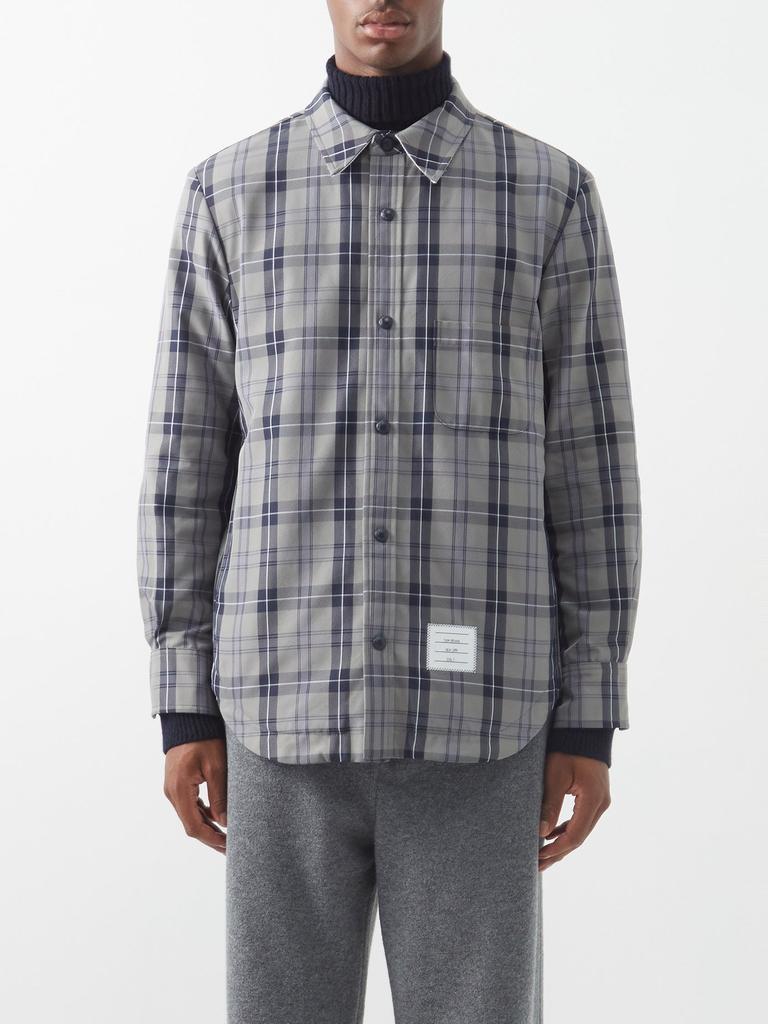 商品Thom Browne|Logo-patch checked cotton overshirt,价格¥17977,第1张图片