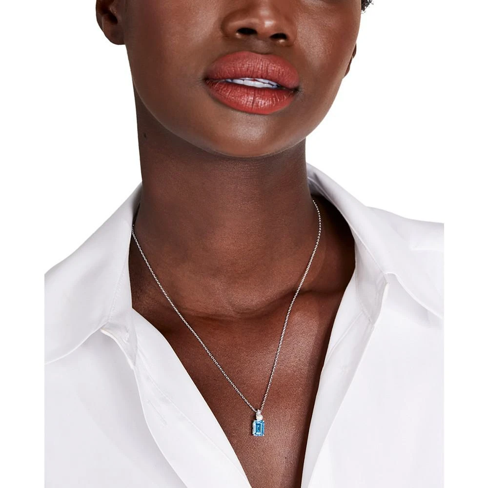 商品Kate Spade|Silver-Tone Cubic Zirconia & Imitation Pearl Pendant Necklace, 17" + 3" extender,价格¥191,第2张图片详细描述