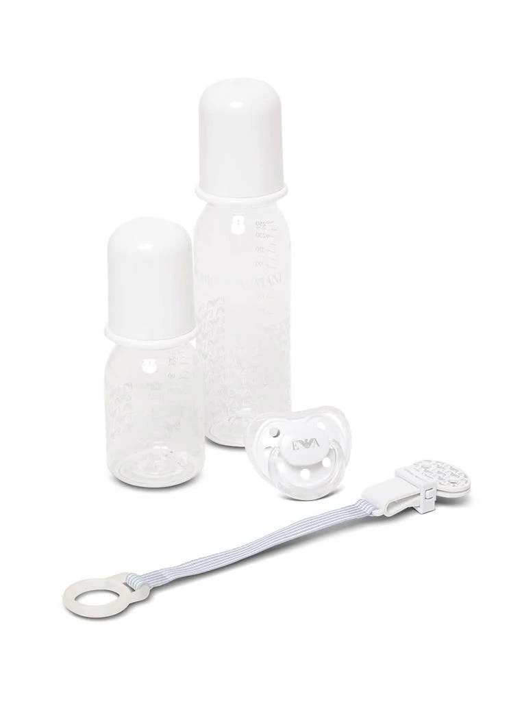商品Emporio Armani|Emporio Armani Baby Bottle And Pacifier Set With Logo,价格¥767,第2张图片详细描述