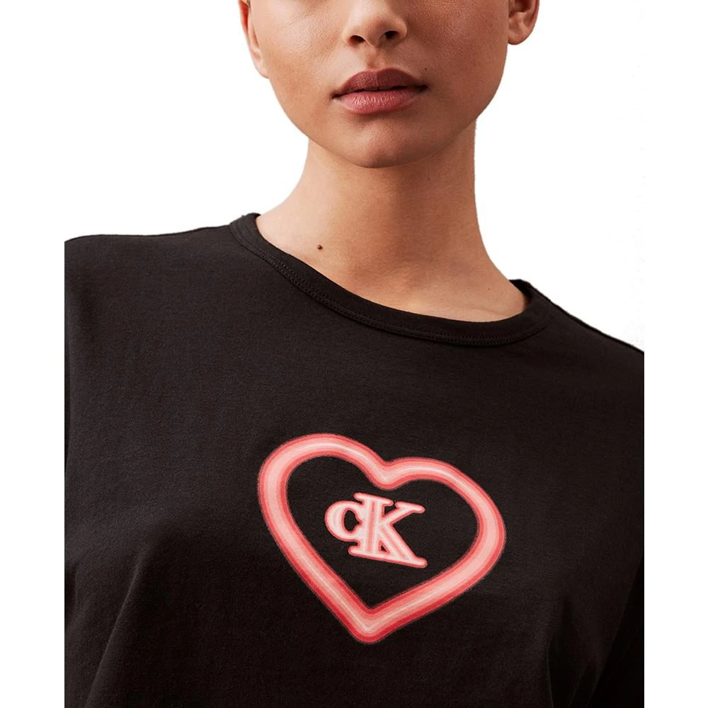 商品Calvin Klein|Women's Cotton 1996 Valentine's Lounge Crewneck Tee,价格¥258,第2张图片详细描述