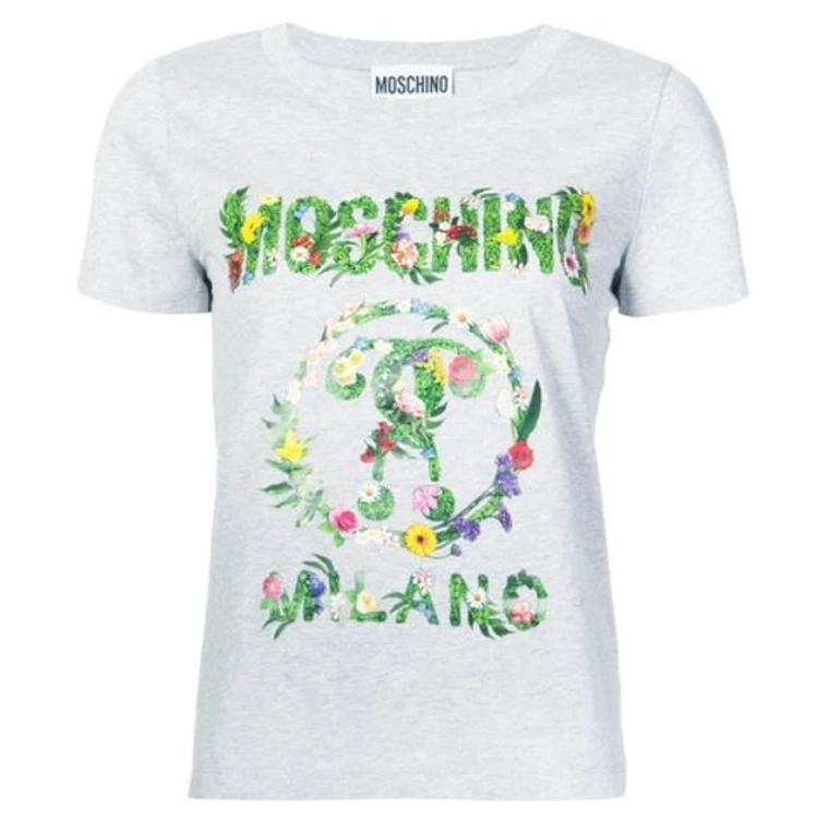 商品Moschino|MOSCHINO 灰色女士T恤 0703440-3485,价格¥1032,第1张图片