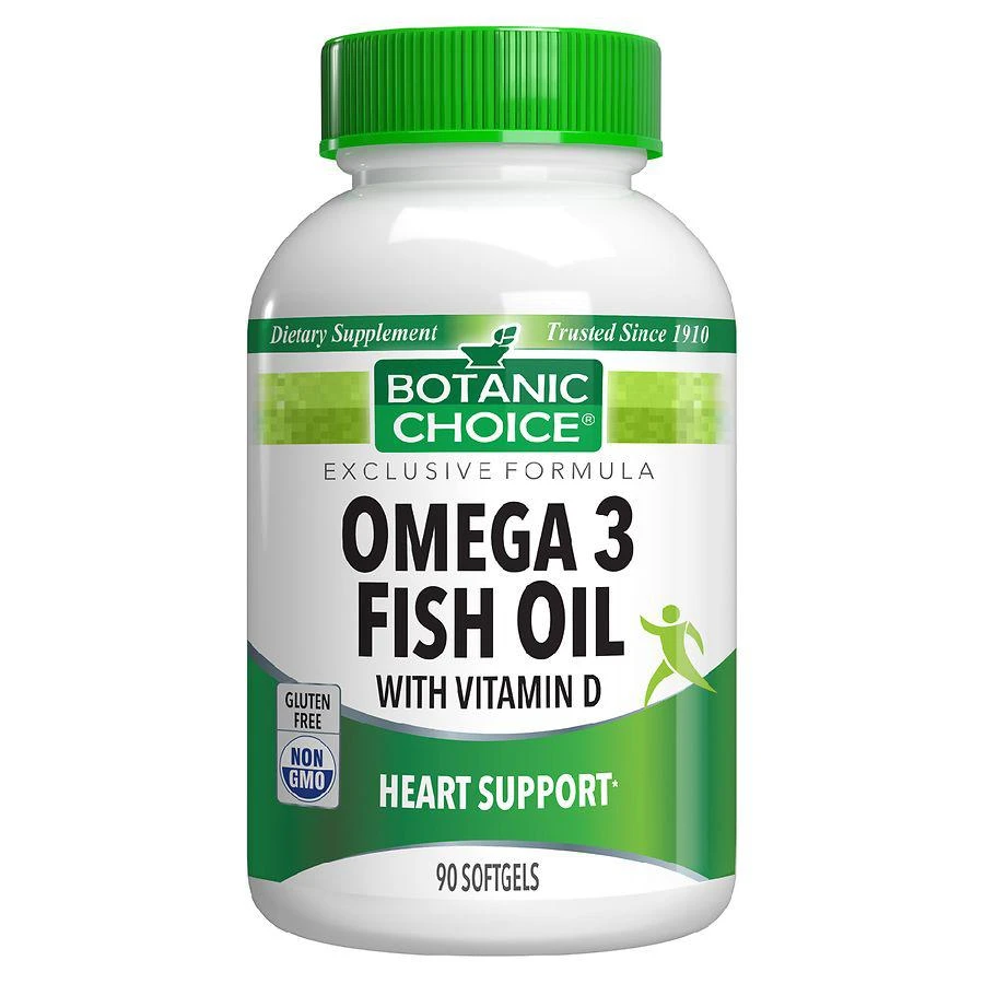 商品Botanic Choice|Omega 3 Fish Oil with Vitamin D Softgels,价格¥208,第1张图片