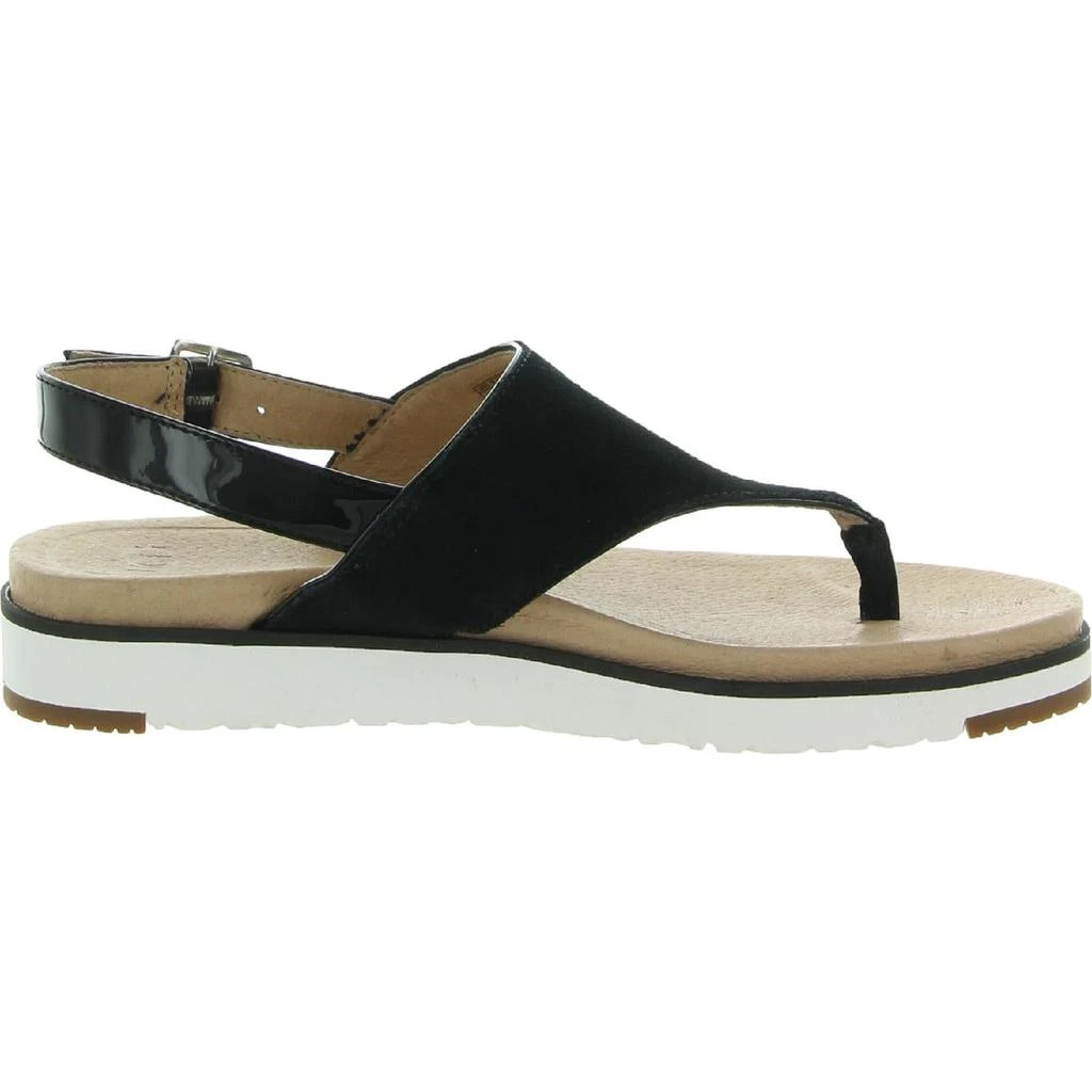 商品UGG|Ugg Womens Alessia Leather Thong Wedge Sandals,价格¥658,第3张图片详细描述