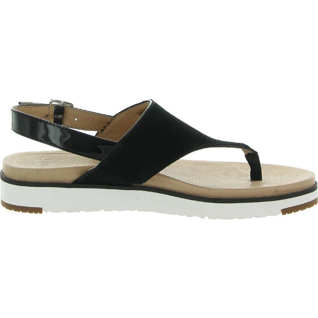 商品UGG|Ugg Womens Alessia Leather Thong Wedge Sandals,价格¥671,第5张图片详细描述