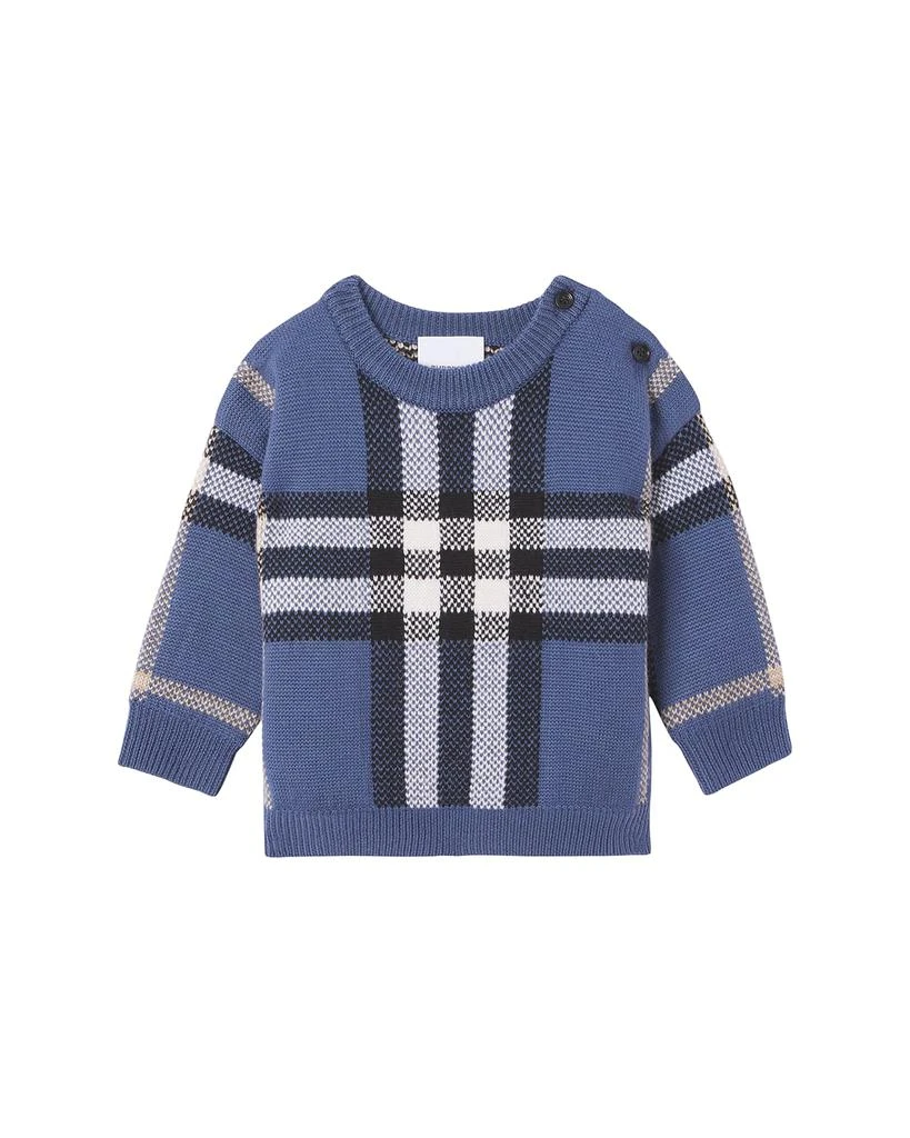 商品Burberry|Boy's Denny Vintage Check Wool-Cashmere Sweater, Size 6M-2,价格¥1274,第1张图片