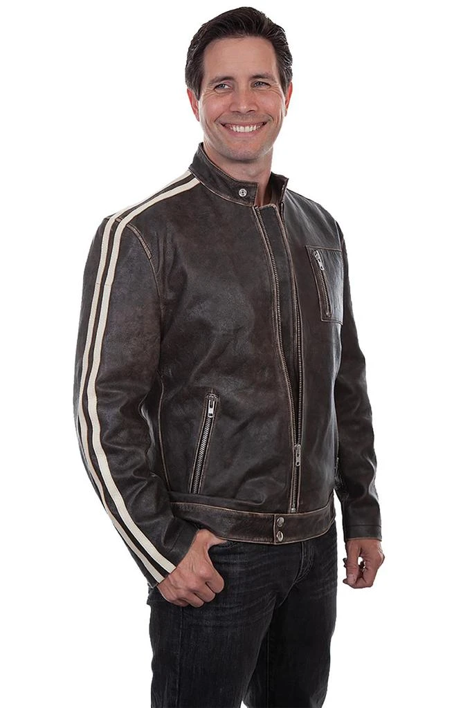 商品Scully Leather|Leather Racing Jacket,价格¥2710,第1张图片