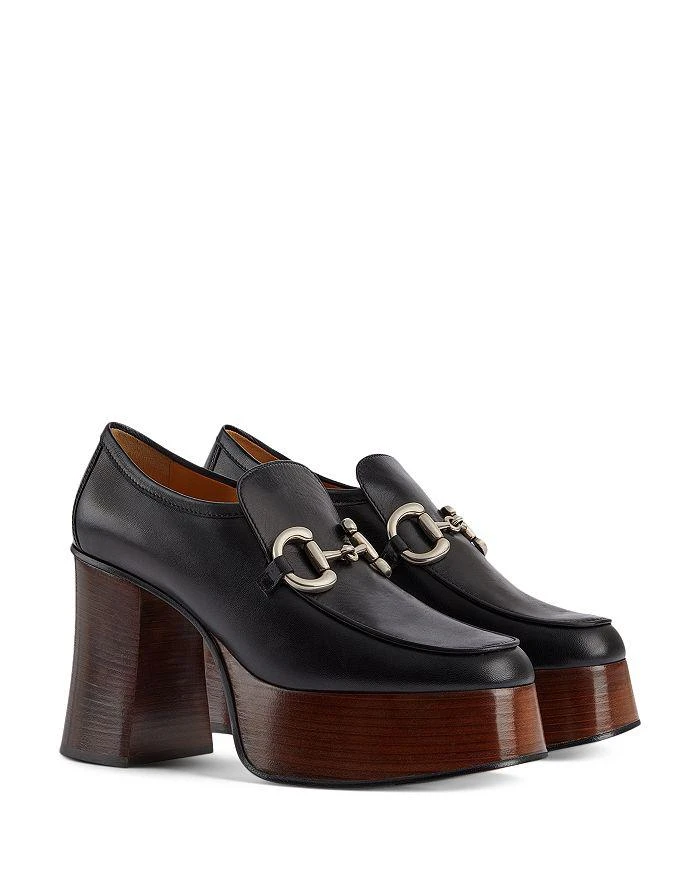 商品Gucci|Women's Horsebit Platform Loafers,价格¥8879,第5张图片详细描述