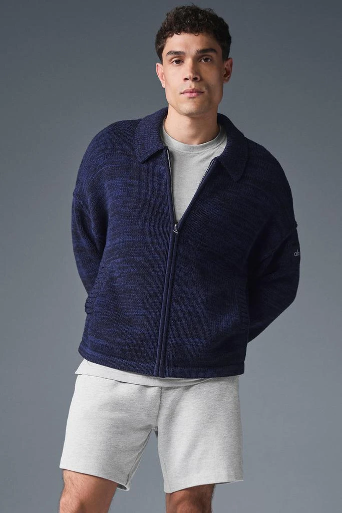 商品Alo|Heritage Full Zip Sweater - Navy Multi,价格¥1735,第1张图片