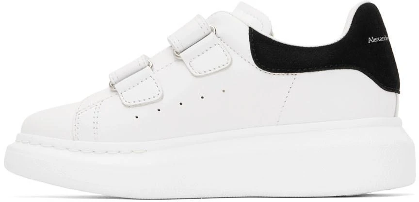 商品Alexander McQueen|Kids White & Black Oversized Velcro Sneakers,价格¥1549,第3张图片详细描述