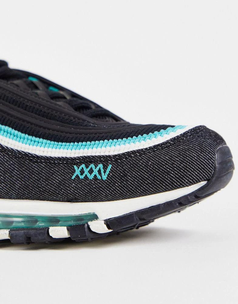 商品NIKE|Nike Air Max 97 Emerald Pack trainers in black and turqouise,价格¥1182,第3张图片详细描述