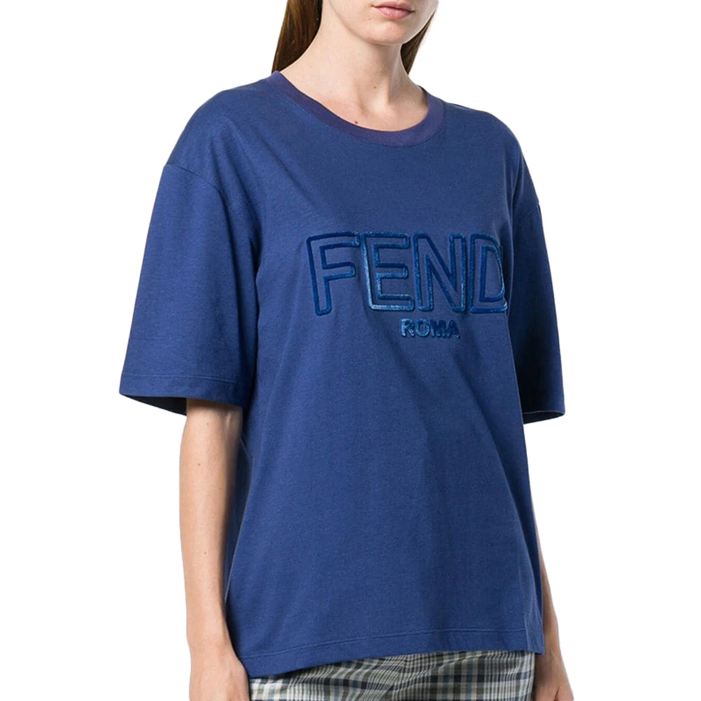 FENDI 蓝色女士T恤 FAF077-A47A-F12QA 商品
