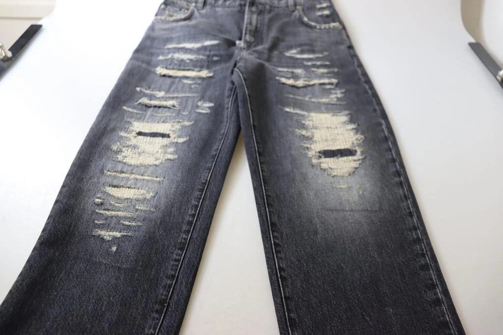 Dolce & Gabbana Black Washed Tattered High Waist Denim Jeans 商品