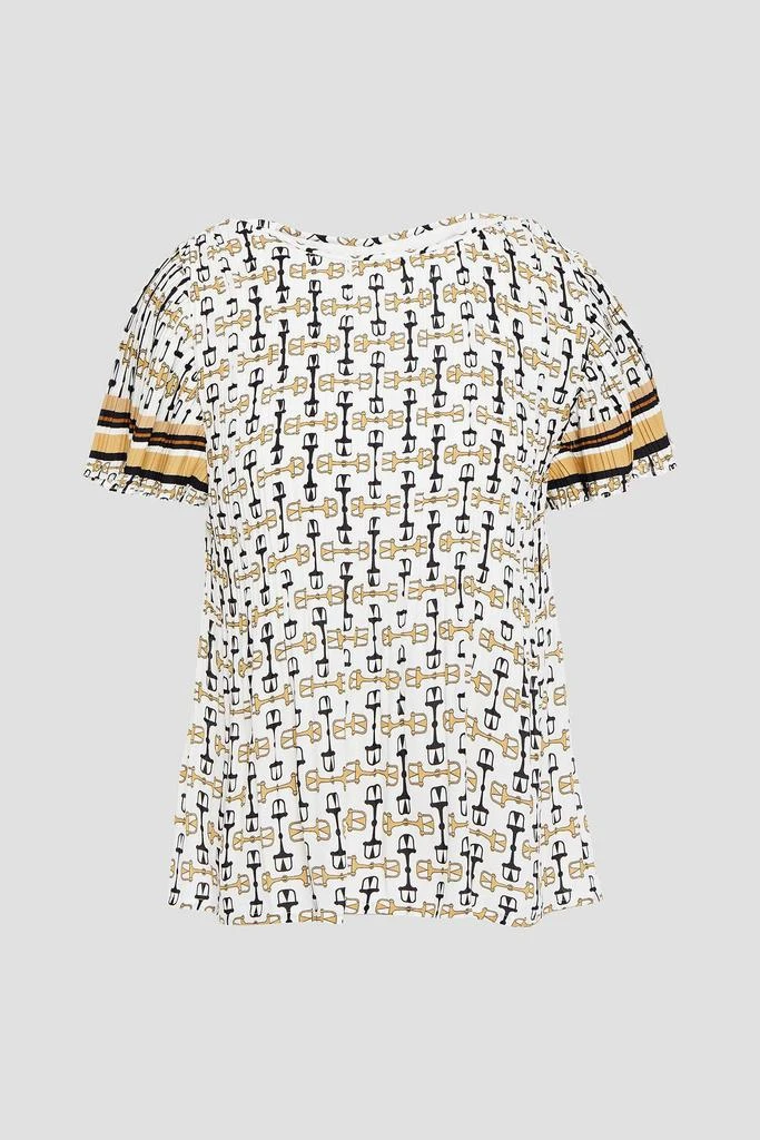 商品Maje|Lolina pleated printed crepe top,价格¥396,第3张图片详细描述