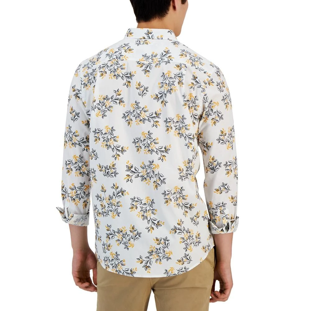 商品Club Room|Men's Ditzy Trip Poplin Long-Sleeve Button-Down Shirt, Created for Macy's,价格¥147,第2张图片详细描述