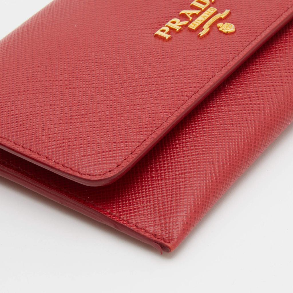 Prada Red Saffiano Leather Passport Cover商品第9张图片规格展示