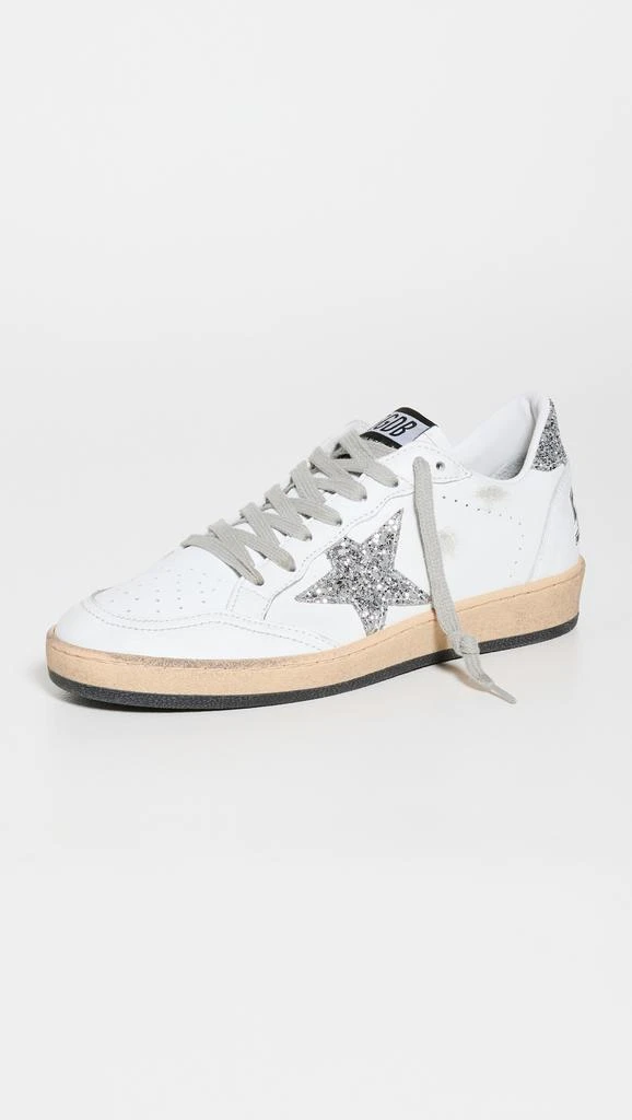 商品Golden Goose|Golden Goose Ball Star 纳帕革鞋面和亮片运动鞋,价格¥4418,第2张图片详细描述