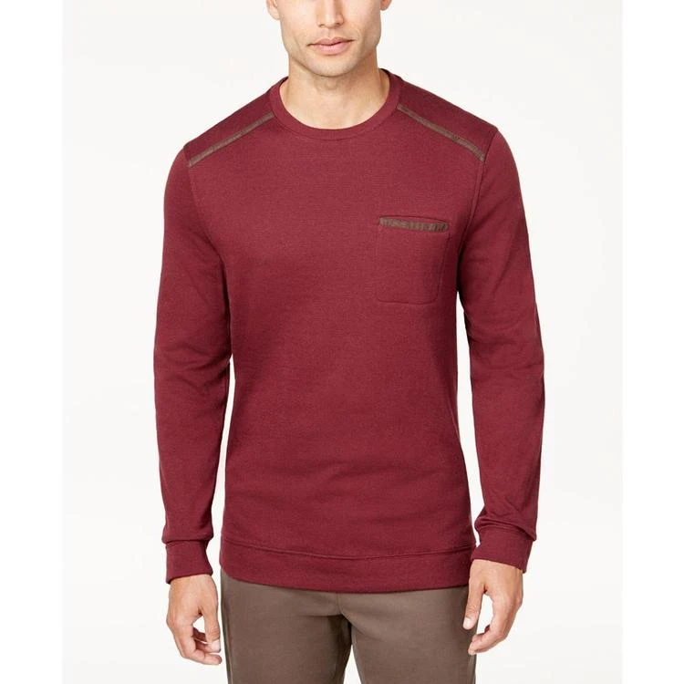 商品Tasso Elba|Men's Pocket Sweatshirt with Faux-Suede Trim, Created for Macy's,价格¥130,第2张图片详细描述