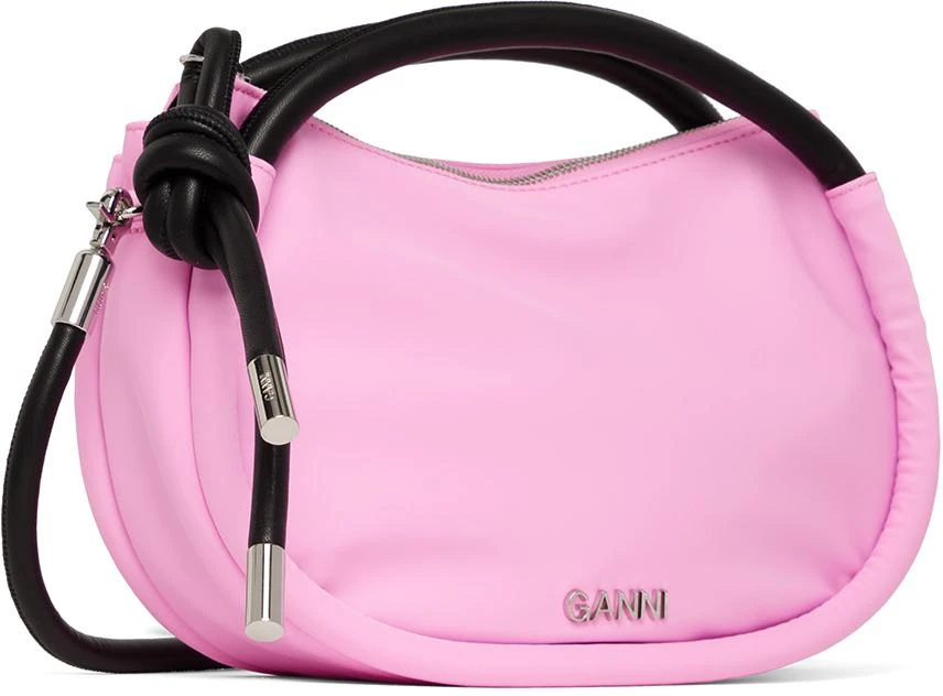 商品Ganni|Pink Mini Knot Bag,价格¥1098,第2张图片详细描述