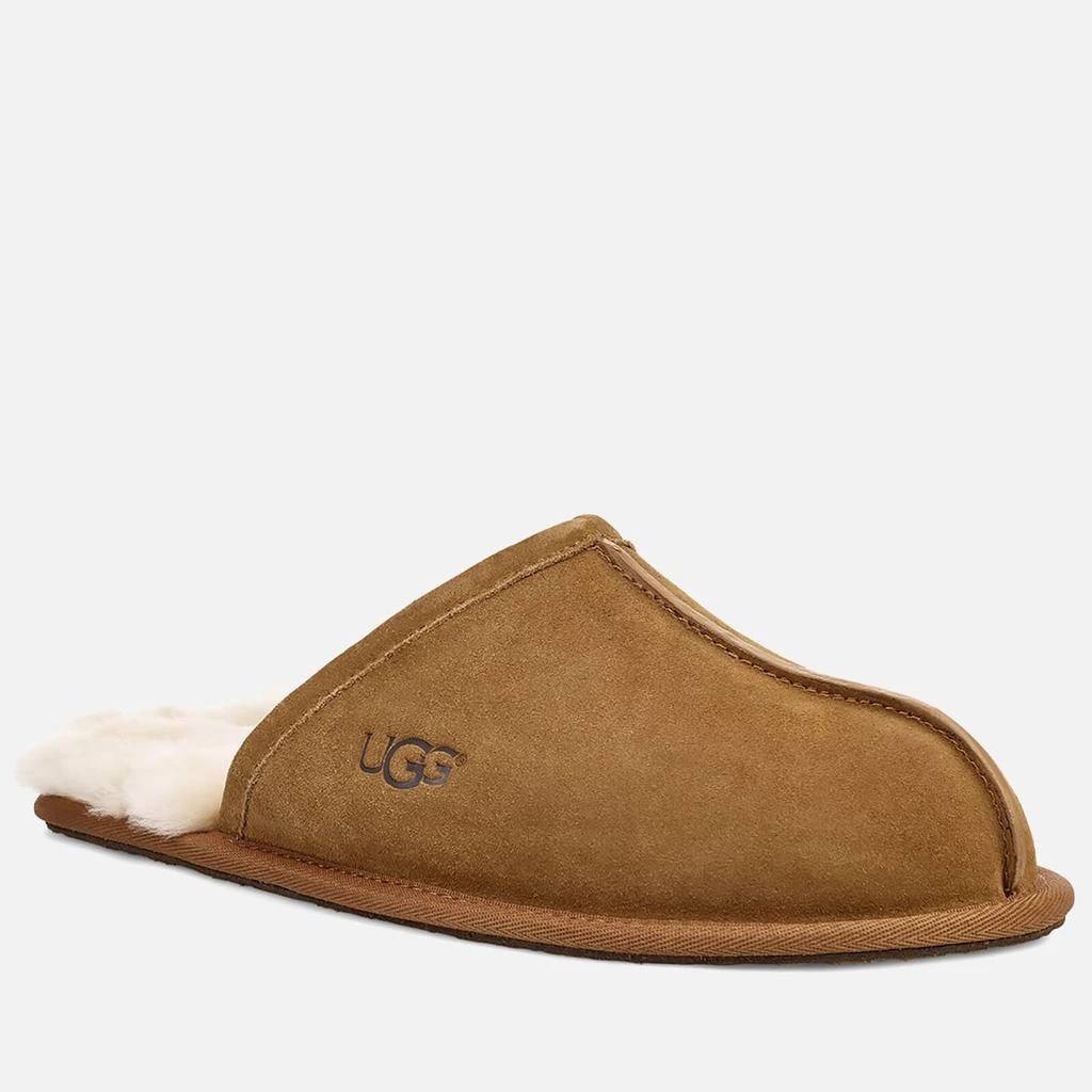 商品UGG|UGG Men's Scuff Suede Sheepskin Slippers - Chestnut,价格¥749,第2张图片详细描述