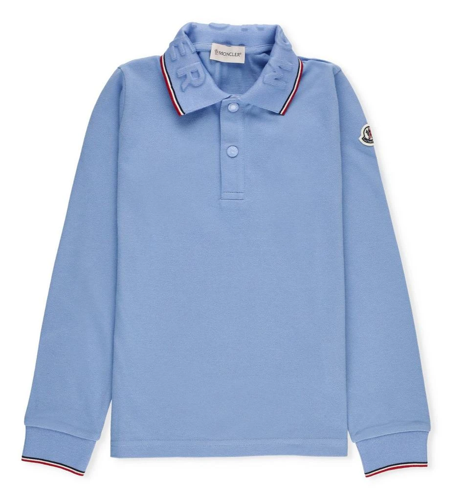 商品Moncler|Moncler Enfant Logo Patch Long-Sleeved Polo Shirt,价格¥1213,第1张图片
