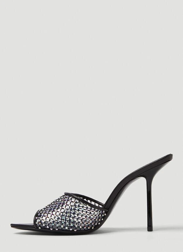 商品Yves Saint Laurent|Luz Rhinestone Mesh Mules in Black,价格¥10415,第3张图片详细描述