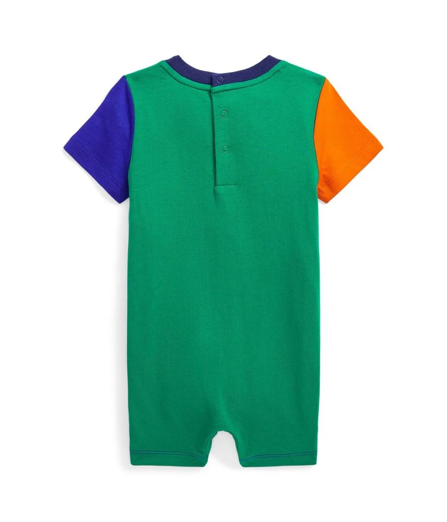 商品Ralph Lauren|Color-Blocked Cotton Jersey Shortall (Infant),价格¥177,第2张图片详细描述