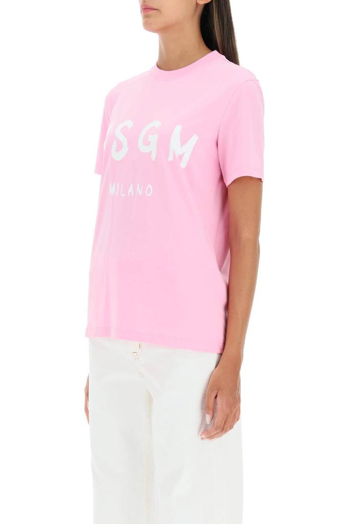 Msgm t-shirt with brushed logo商品第4张图片规格展示