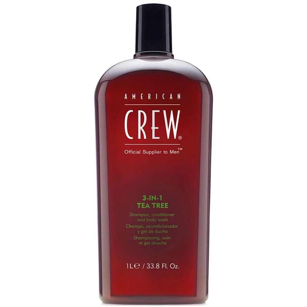 商品American Crew|3-In-1 Tea Tree, 33.8 oz., from PUREBEAUTY Salon & Spa,价格¥151,第1张图片