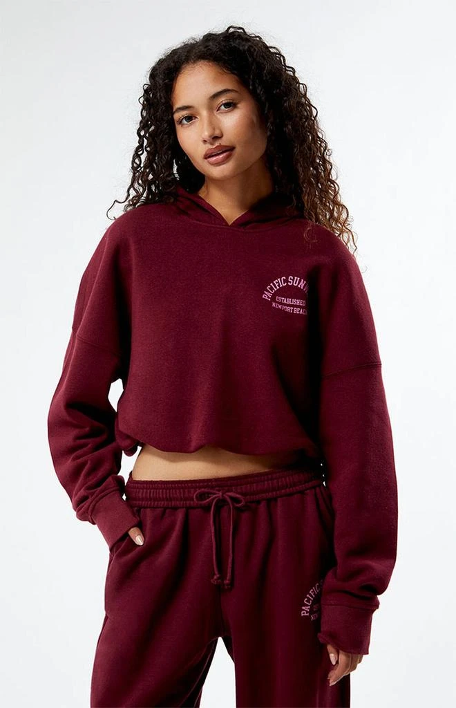 商品PacSun|Pacific Sunwear Arch Bubble Cropped Hoodie,价格¥162,第3张图片详细描述