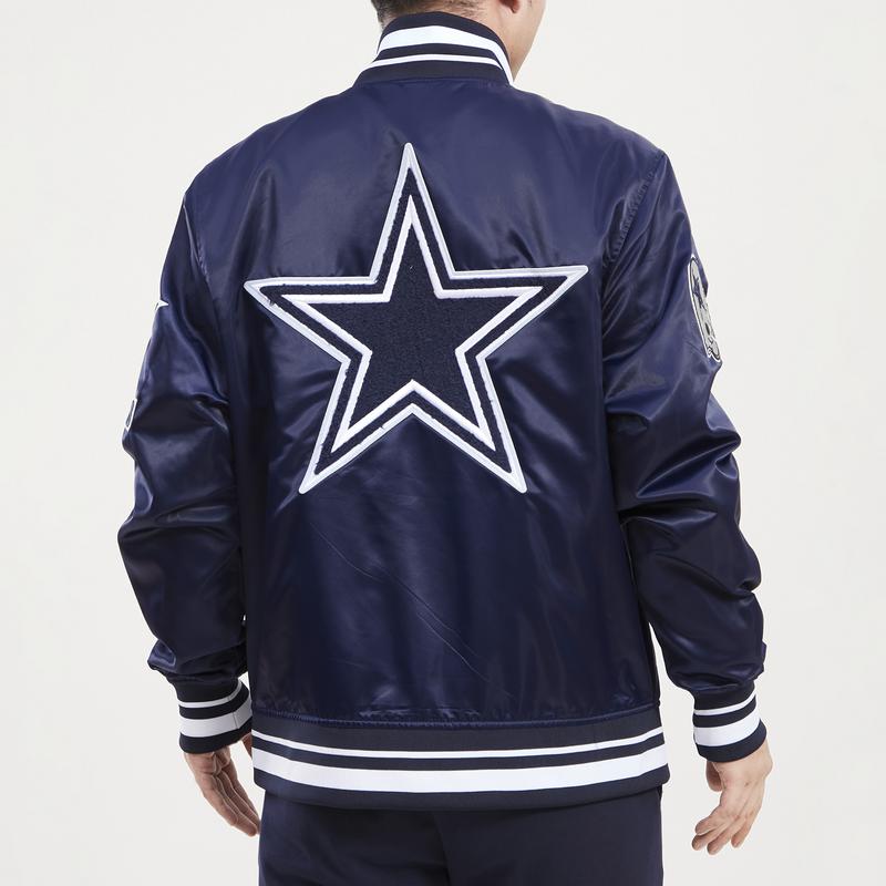 Pro Standard Cowboys Mash Satin Jacket - Men's商品第2张图片规格展示