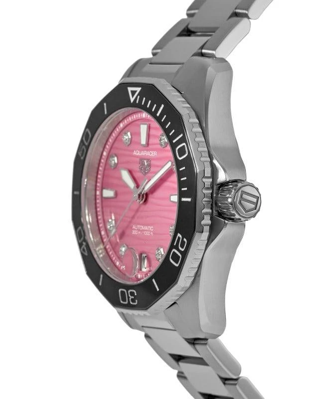 商品TAG Heuer|Tag Heuer Aquaracer Professional 300 Date Pink Diamond Dial Steel Women's Watch WBP231J.BA0618,价格¥23888,第2张图片详细描述