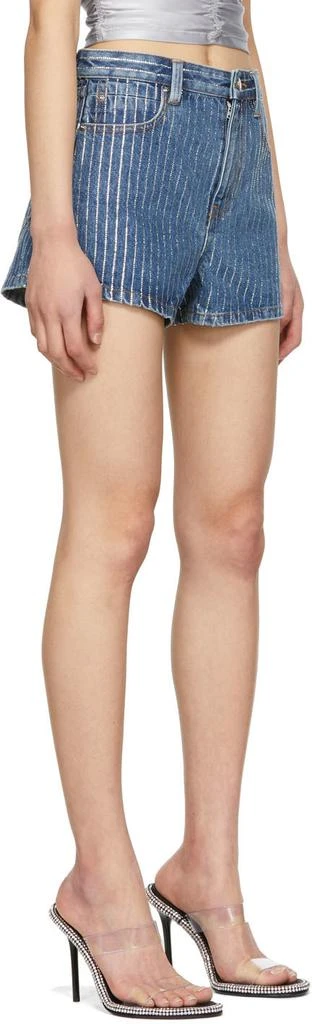 商品Alexander Wang|Indigo Crystal Stripe Bite Shorts,价格¥1537,第2张图片详细描述
