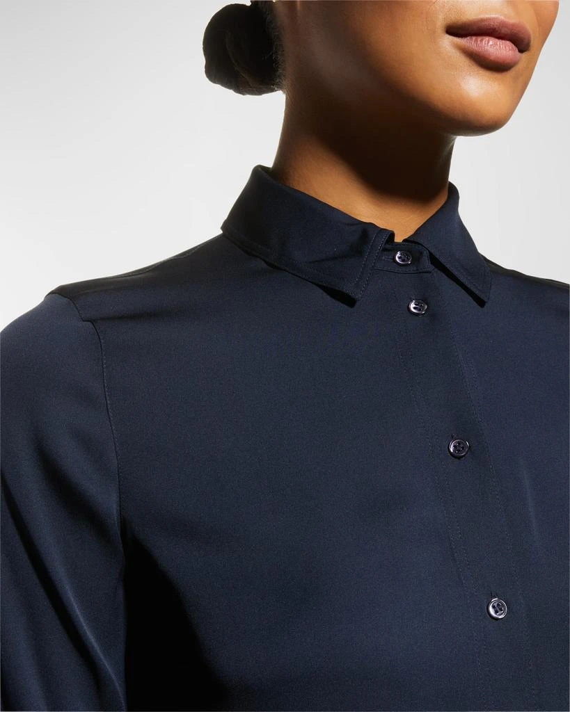 商品Vince|Slim-Fit Long-Sleeve Stretch-Silk Blouse,价格¥1850,第5张图片详细描述
